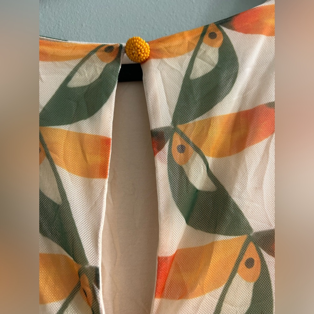 NWT Anthropologie farm Rio printed midi dress summer vacation - Picture 10 of 12